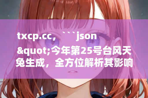 txcp.cc，```json
"今年第25号台风天兔生成，全方位解析其影响及应对措施"